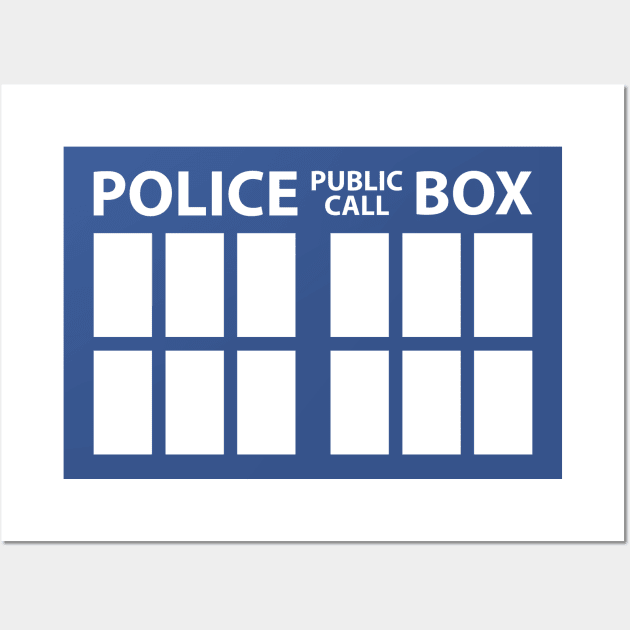 Police Public Call Box Wall Art by chwbcc